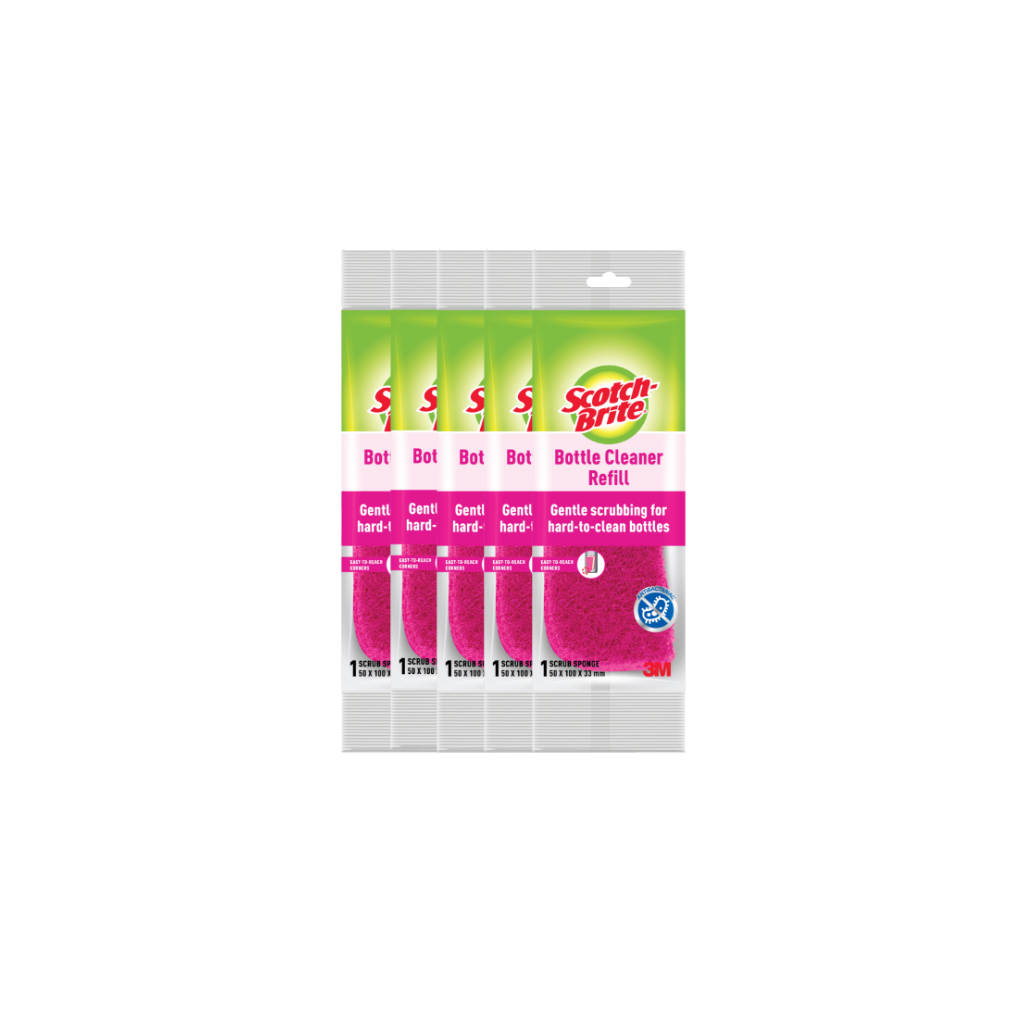 3M™ Scotch-Brite® Glass & Bottle Scrubber Refill, Non-Scratch, 1 pc/pack, For cleaning glass & bottle