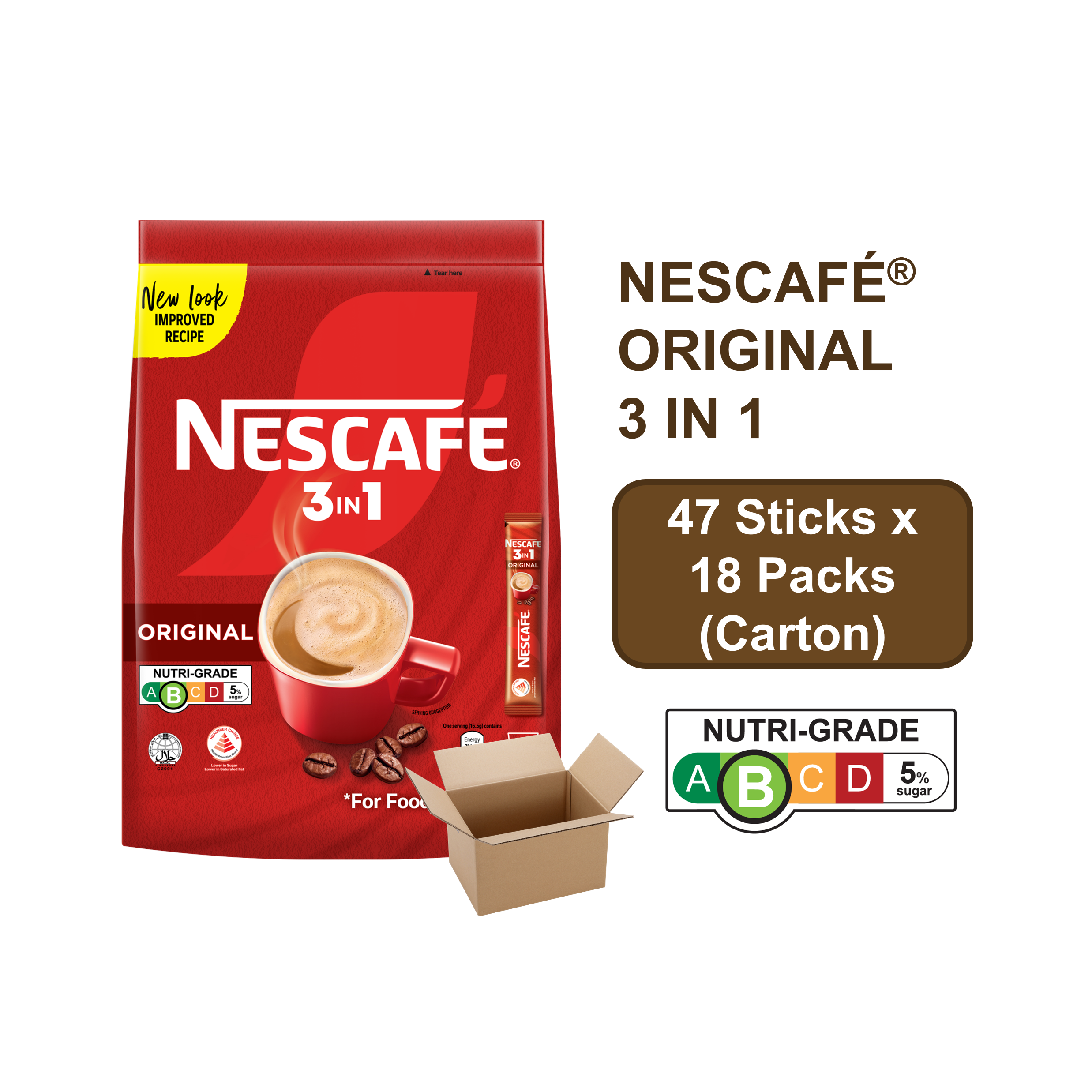 NESCAFE 3-in-1 Original - 16.5g x 47sticks