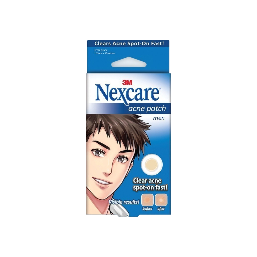 3M™ Nexcare™ Acne Patch Men, 30 pcs/pack, 30 mm, For clearing acne faster