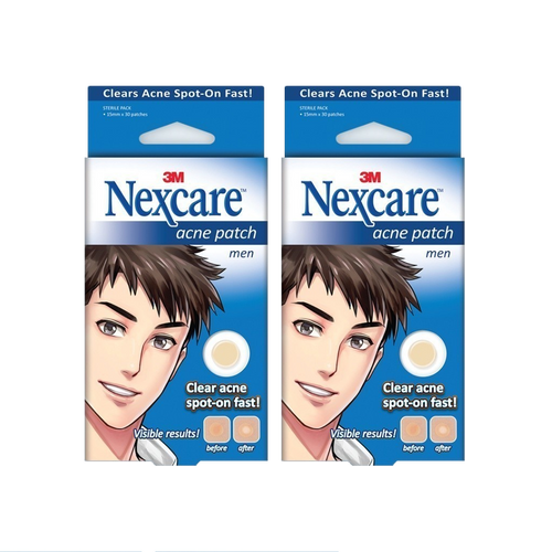 3M™ Nexcare™ Acne Patch Men, 30 pcs/pack, 30 mm, For clearing acne faster