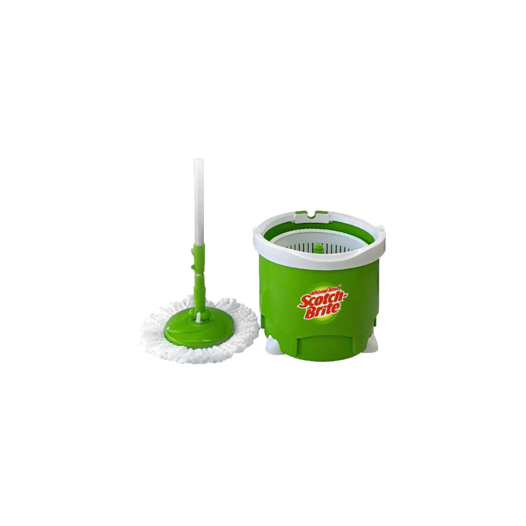 3M™ Scotch-Brite™ Single Spin Mop Bucket Set, Refill Available, 1 pc/pack, For cleaning home floor easily & handsfree