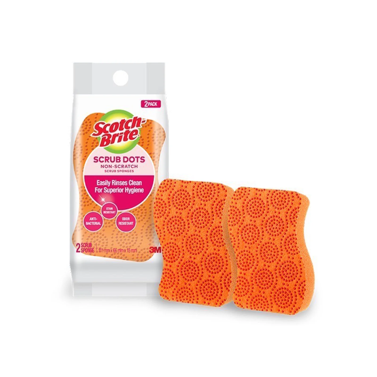 3M Scotch-Brite Scrub Dots Non Scratch Scrub Sponges